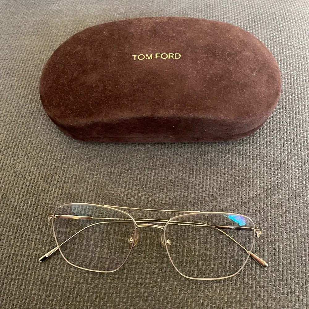 Tom Ford Gold Aviator Glasses - Picture 1 of 7